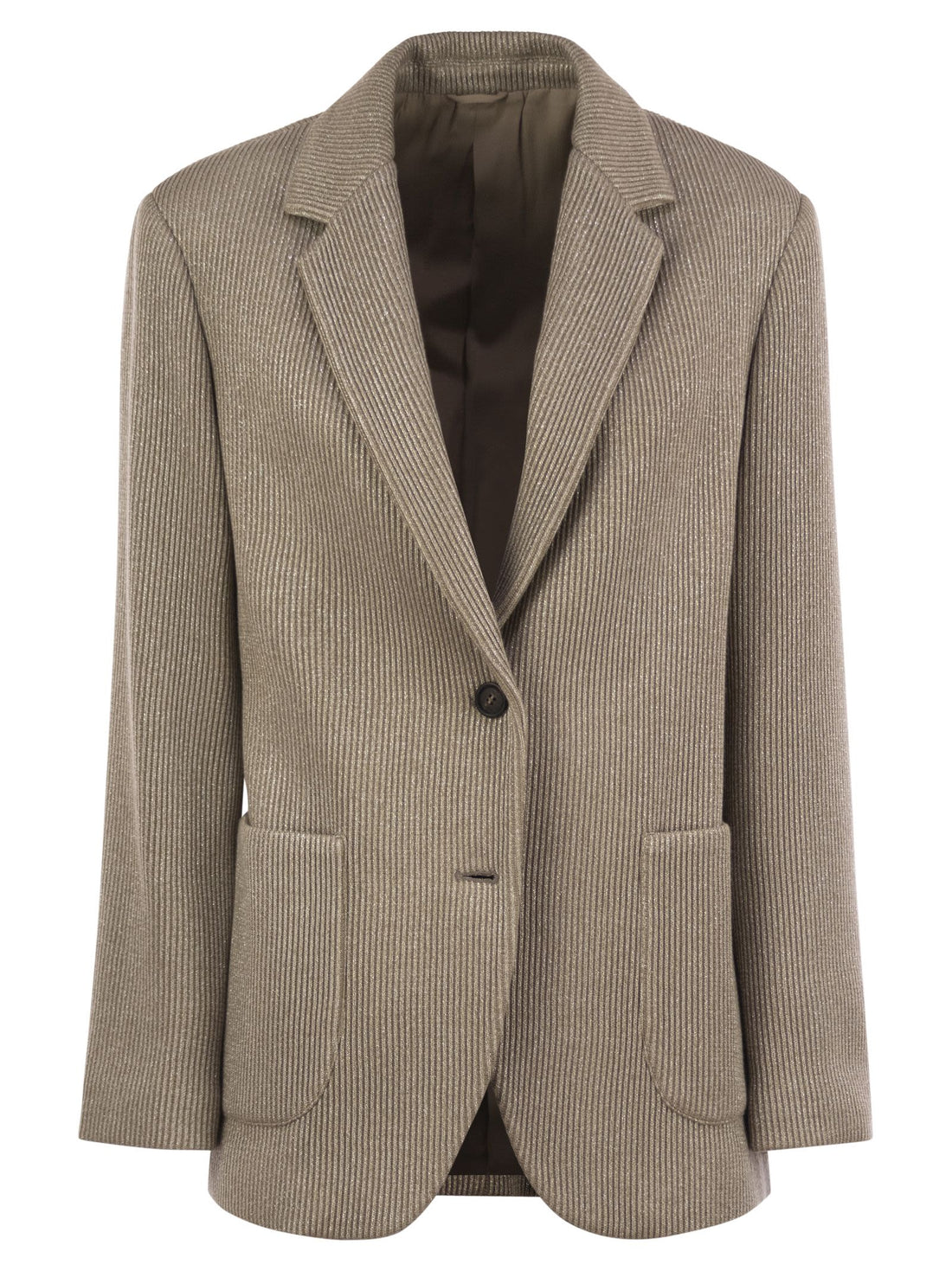 Brunello Cucinelli Women Sparkling English Rib Cotton And Viscose Knitted Jacket With Monili by Luosophy