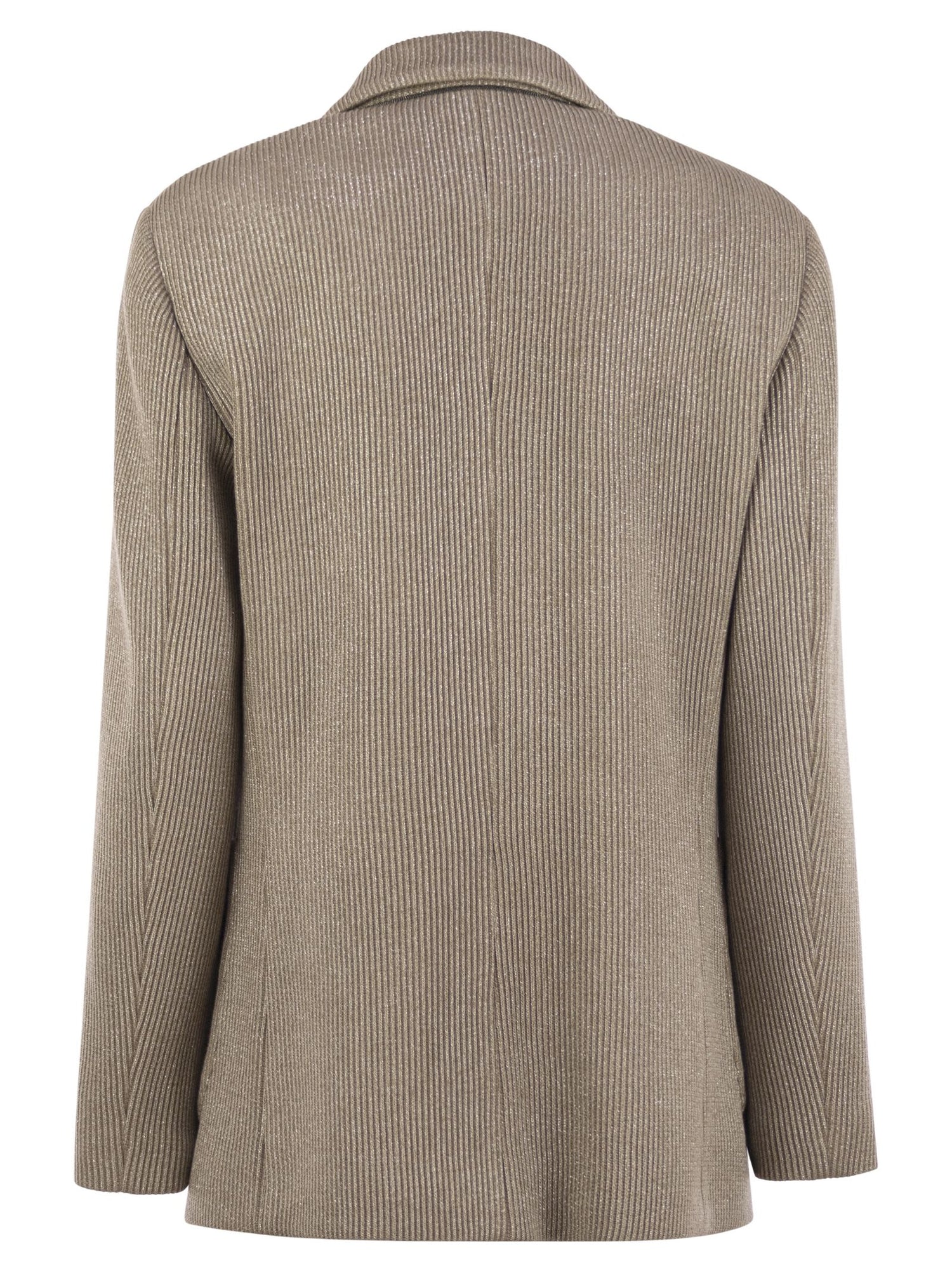 Brunello Cucinelli Women Sparkling English Rib Cotton And Viscose Knitted Jacket With Monili by Luosophy