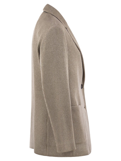 Brunello Cucinelli Women Sparkling English Rib Cotton And Viscose Knitted Jacket With Monili by Luosophy