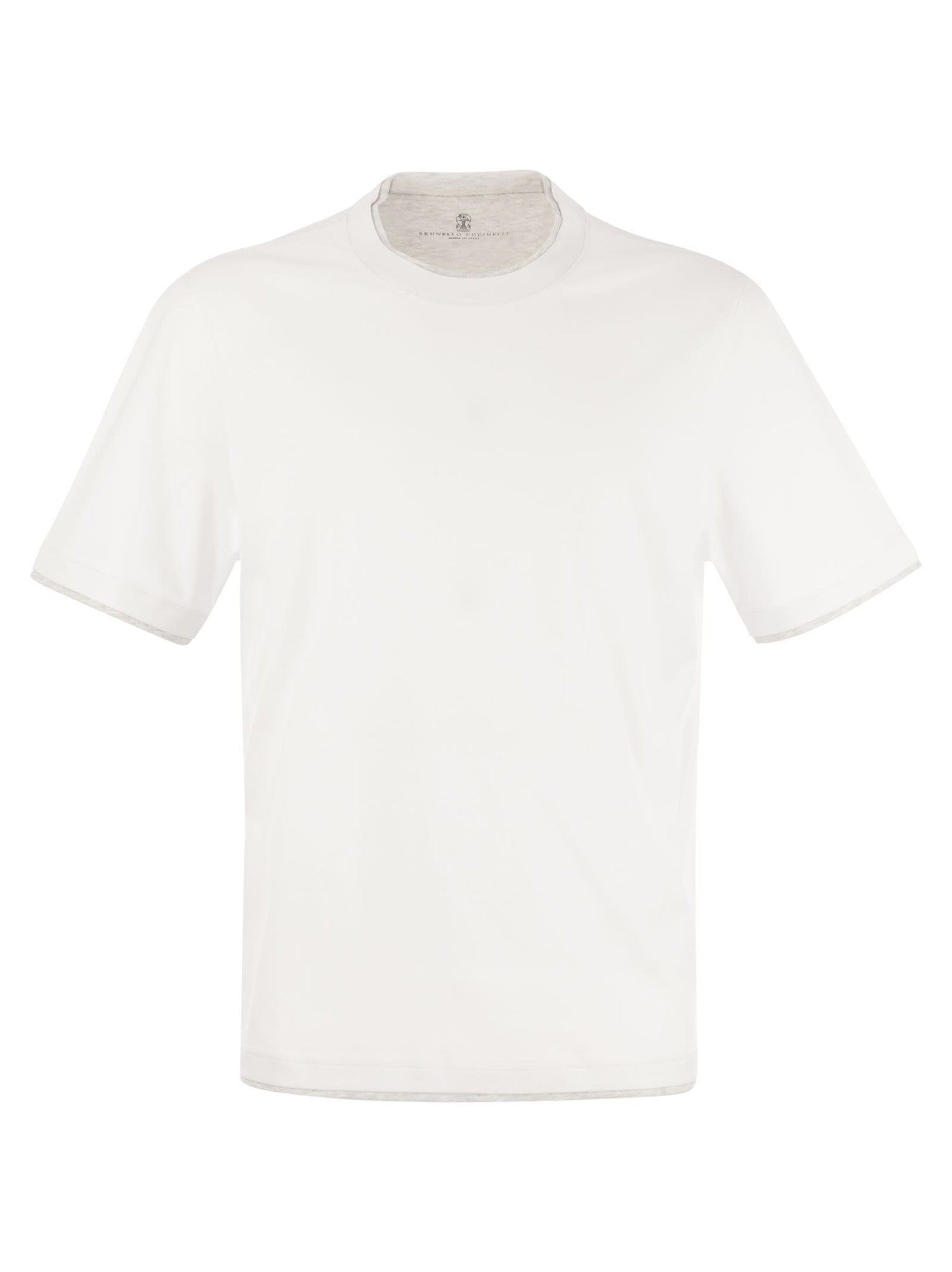 Brunello Cucinelli Men Slim Fit Crew-Neck T-Shirt In Lightweight Cotton Jersey by Luosophy