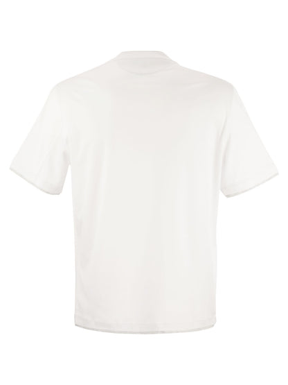 Brunello Cucinelli Men Slim Fit Crew-Neck T-Shirt In Lightweight Cotton Jersey by Luosophy