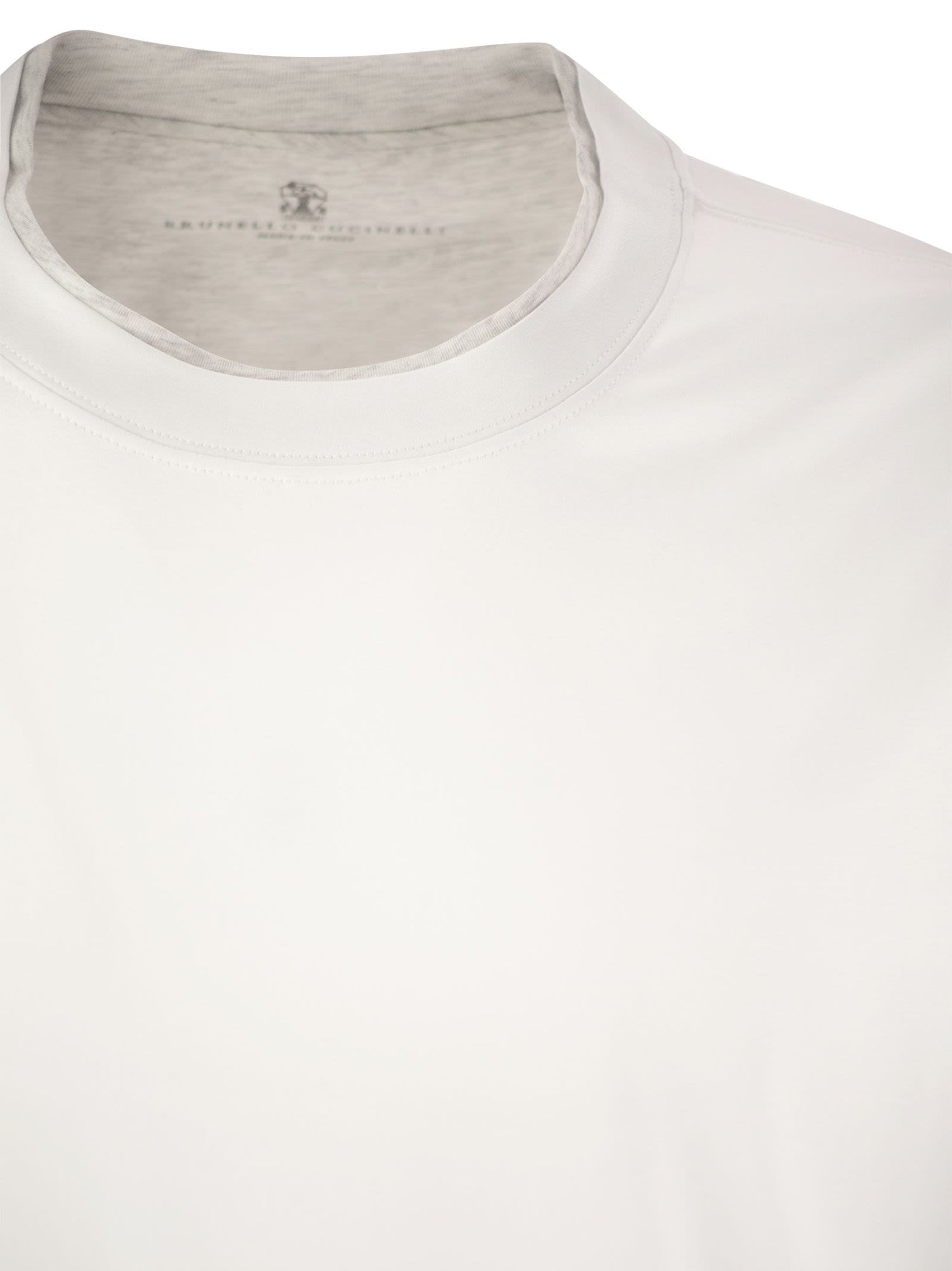 Brunello Cucinelli Men Slim Fit Crew-Neck T-Shirt In Lightweight Cotton Jersey by Luosophy