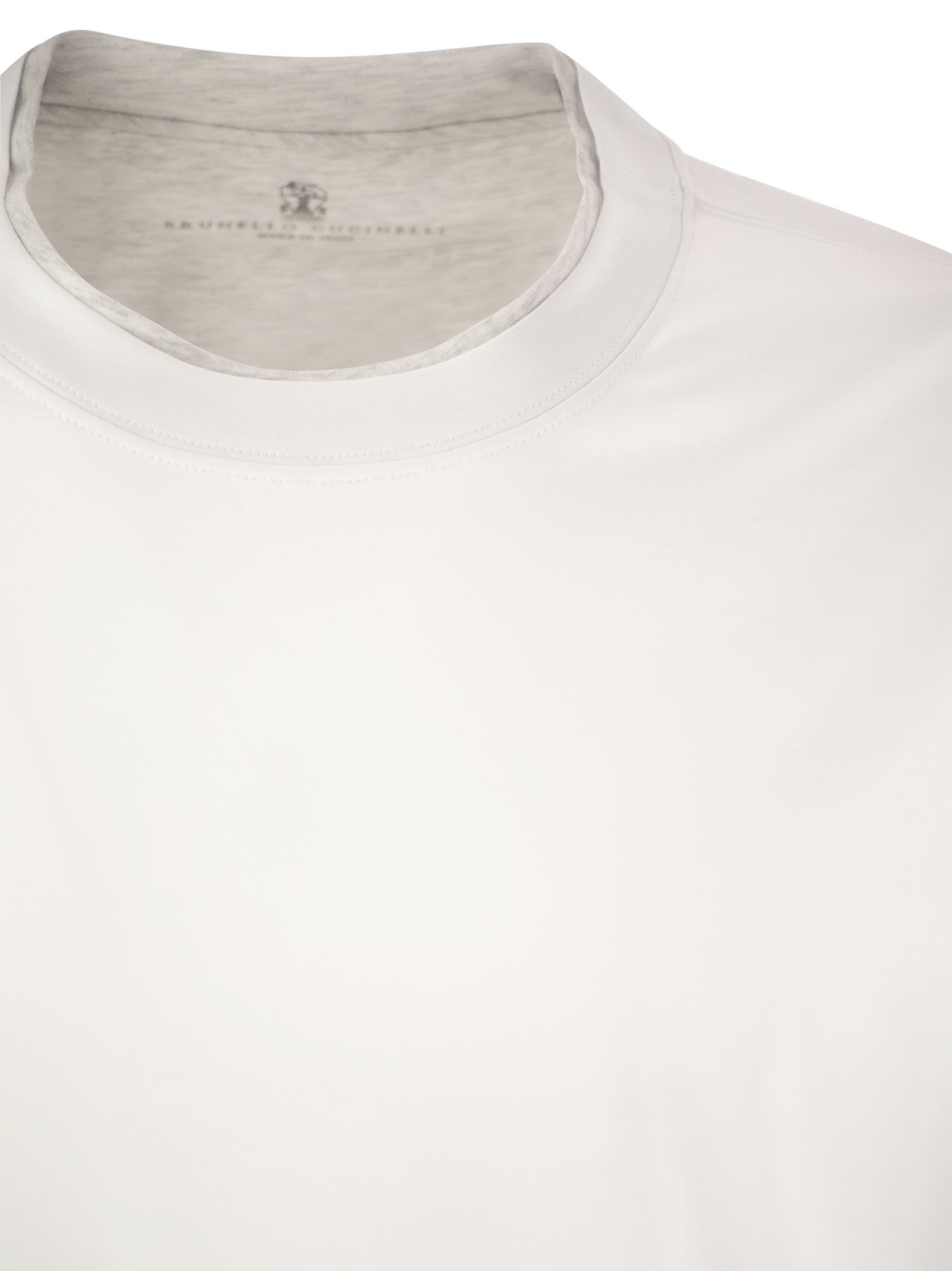 Brunello Cucinelli Men Slim Fit Crew-Neck T-Shirt In Lightweight Cotton Jersey by Luosophy