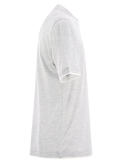 Brunello Cucinelli Men Slim Fit Crew-Neck T-Shirt In Lightweight Cotton Jersey by Luosophy