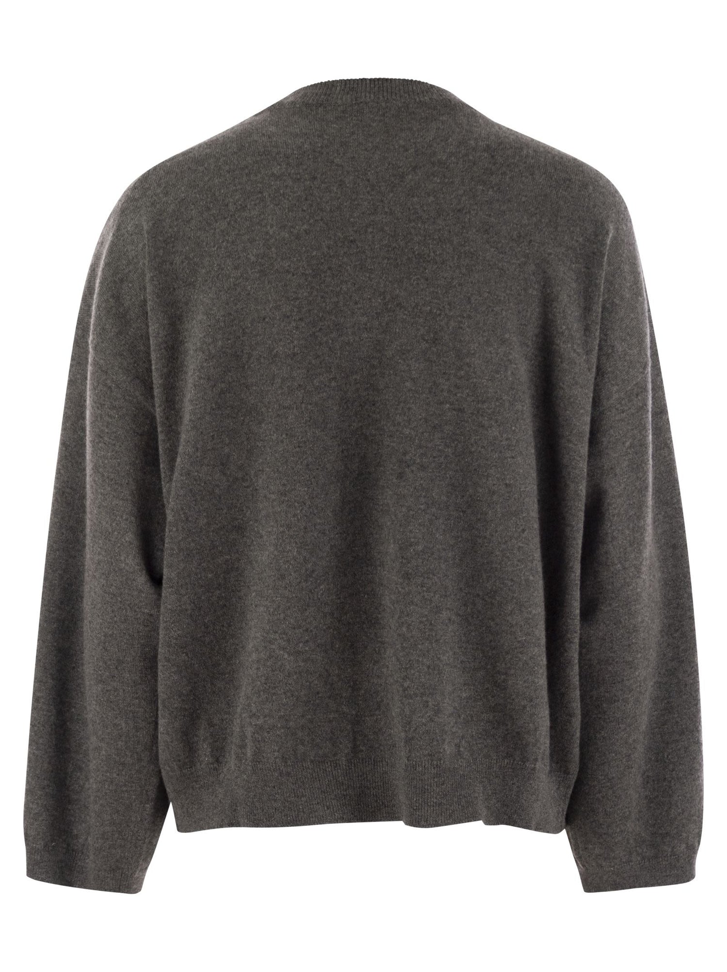 Brunello Cucinelli Women Cashmere Sweater With Breast Pocket And Necklace by Luosophy