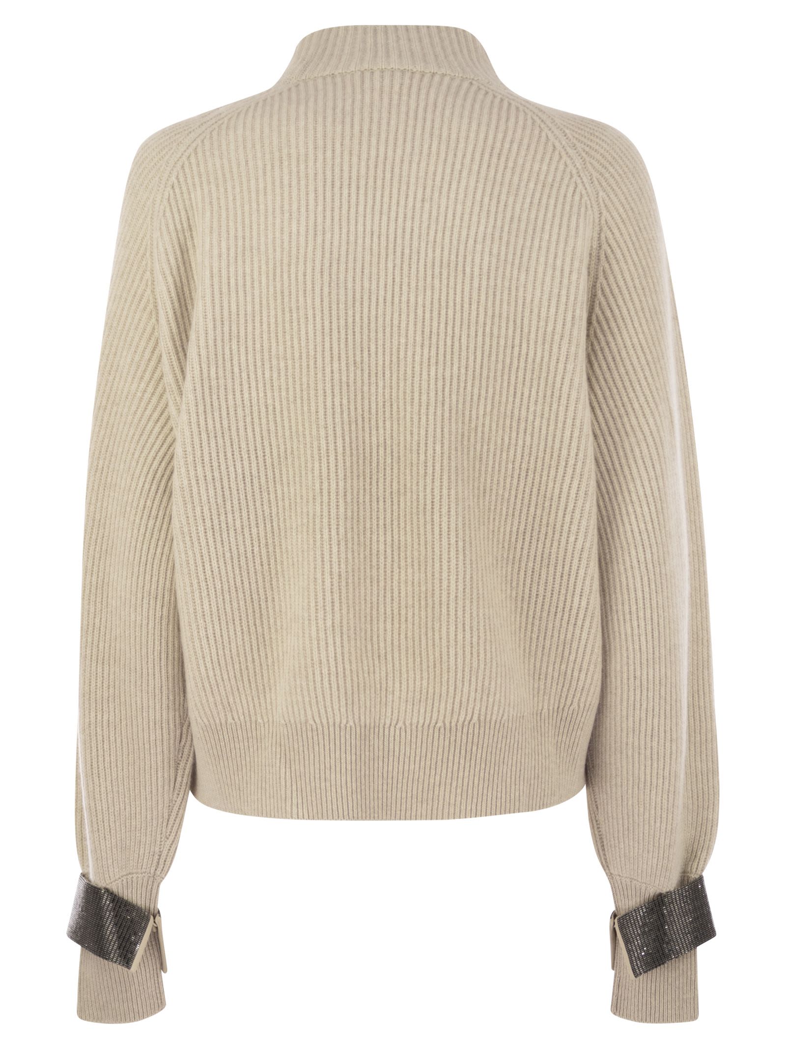 Brunello Cucinelli Women Cashmere Sweater With Shiny Detail by Luosophy