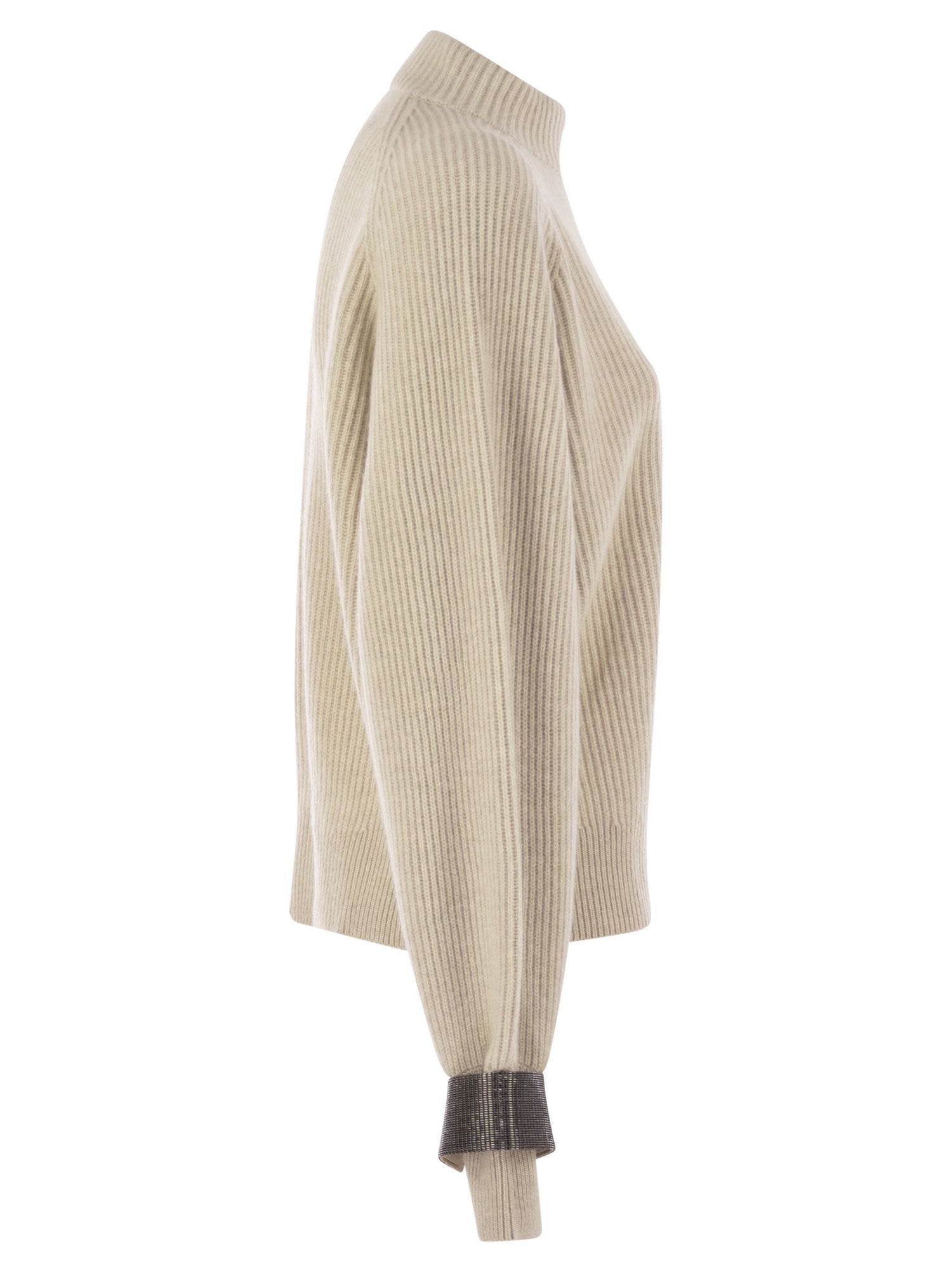 Brunello Cucinelli Women Cashmere Sweater With Shiny Detail by Luosophy
