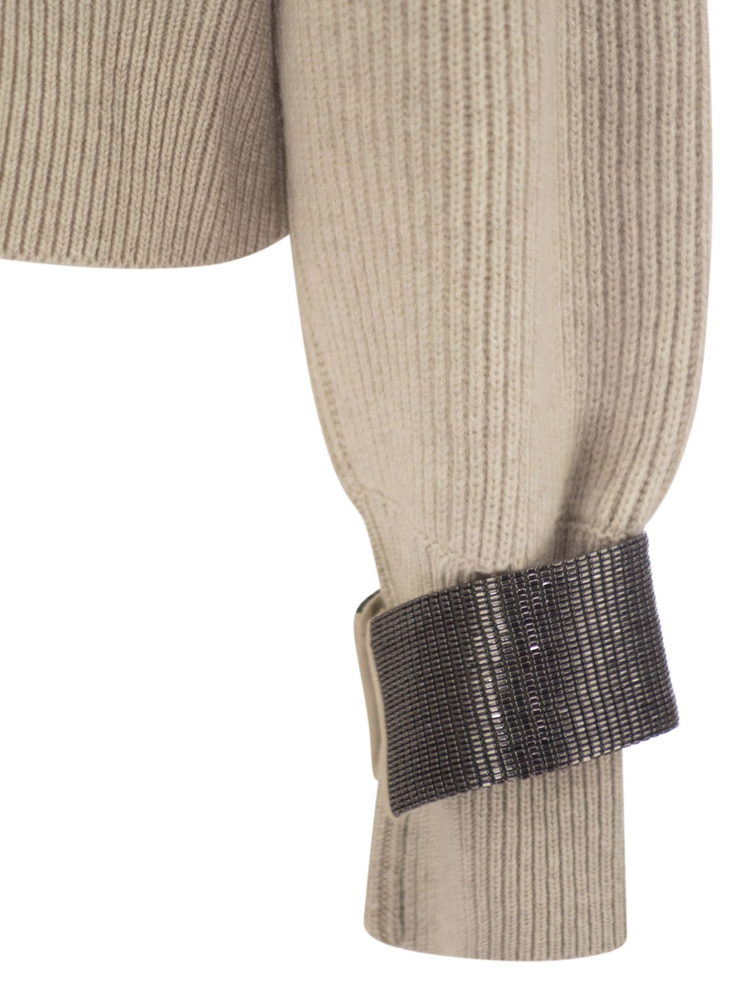 Brunello Cucinelli Women Cashmere Sweater With Shiny Detail by Luosophy