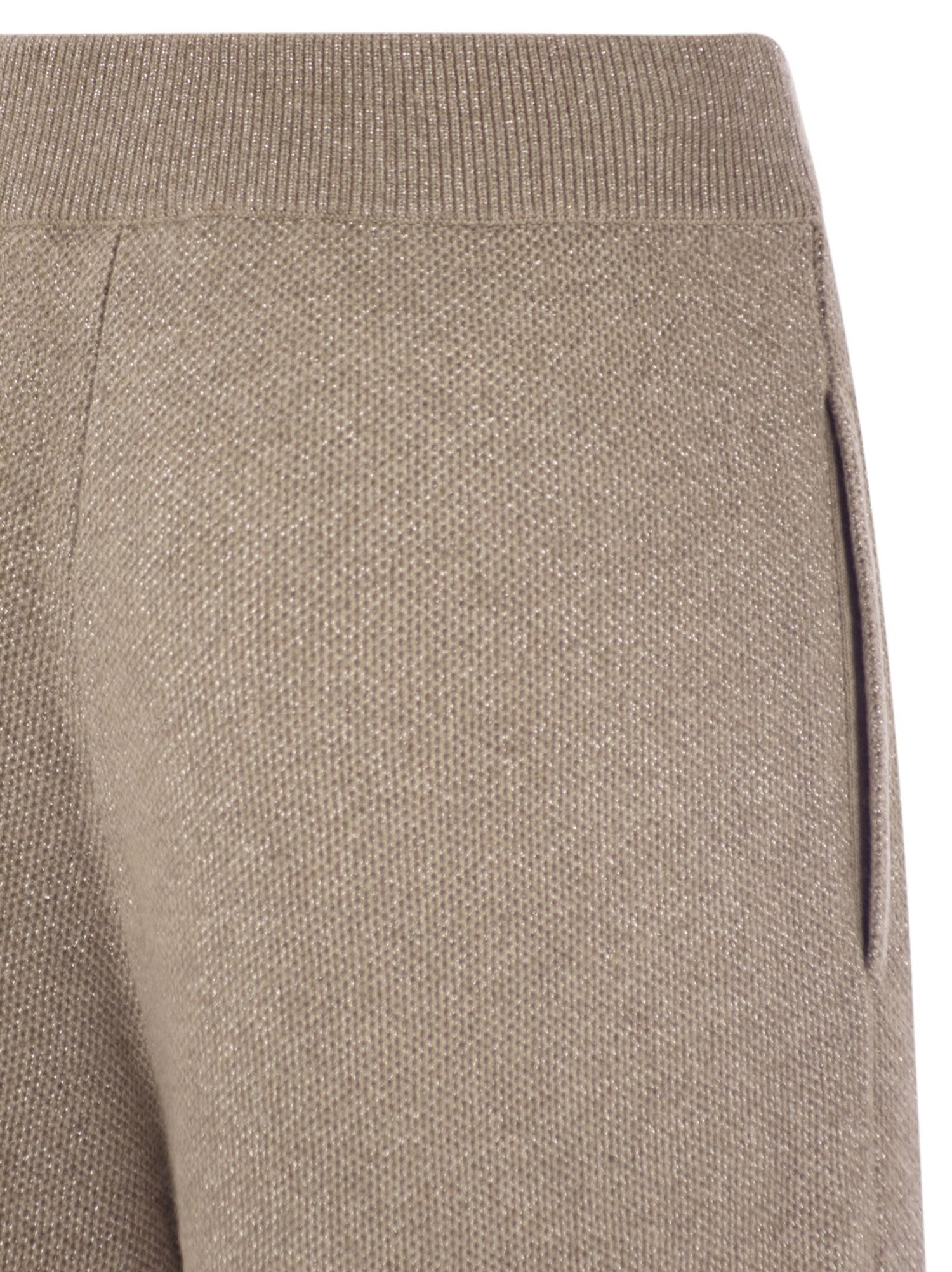 Brunello Cucinelli Women English Rib Cashmere And Viscose Knit Trousers by Luosophy
