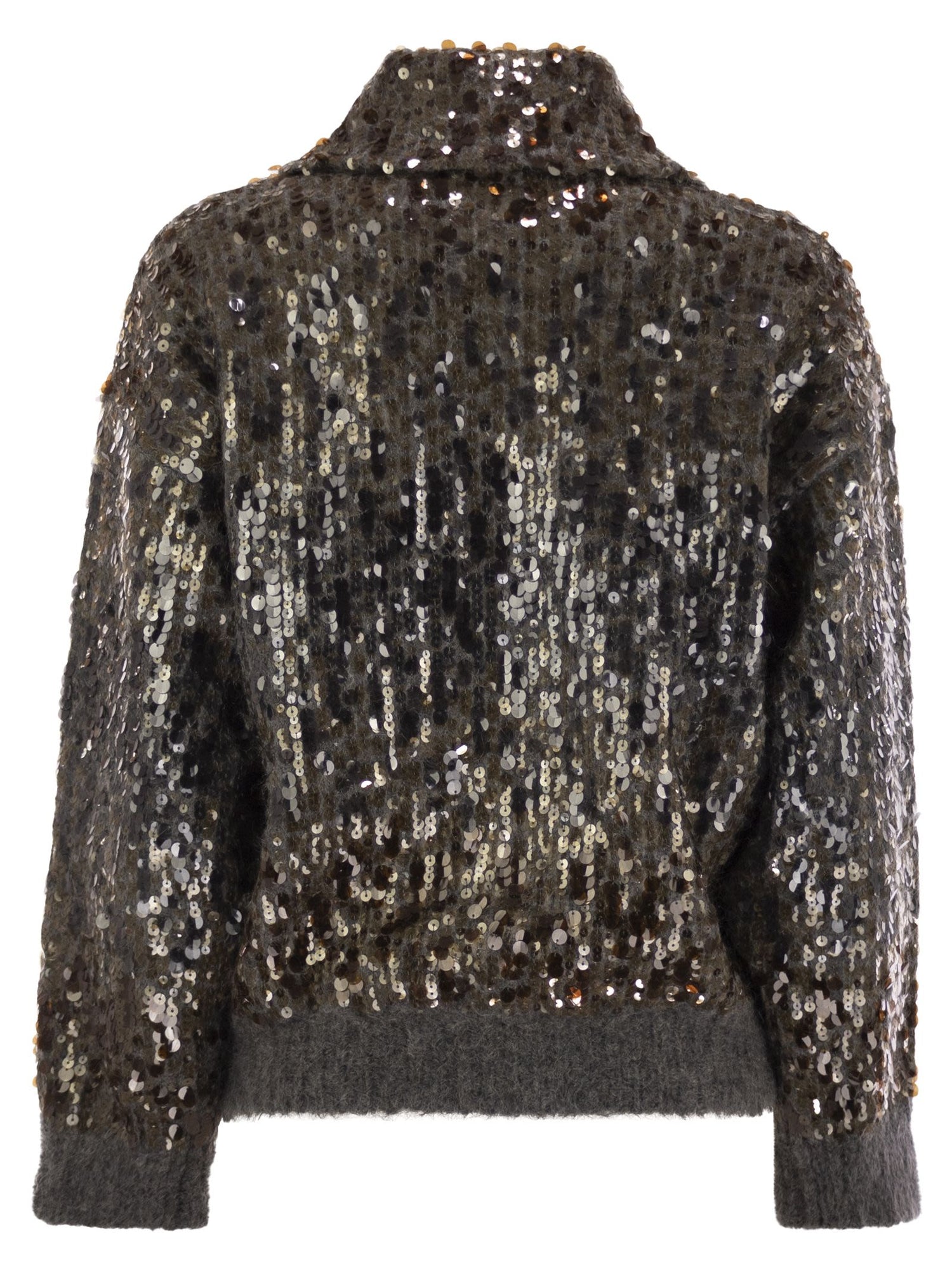 Brunello Cucinelli Women Dazzling Dégradé Embroidery Mohair And Wool Cardigan - DestGlow