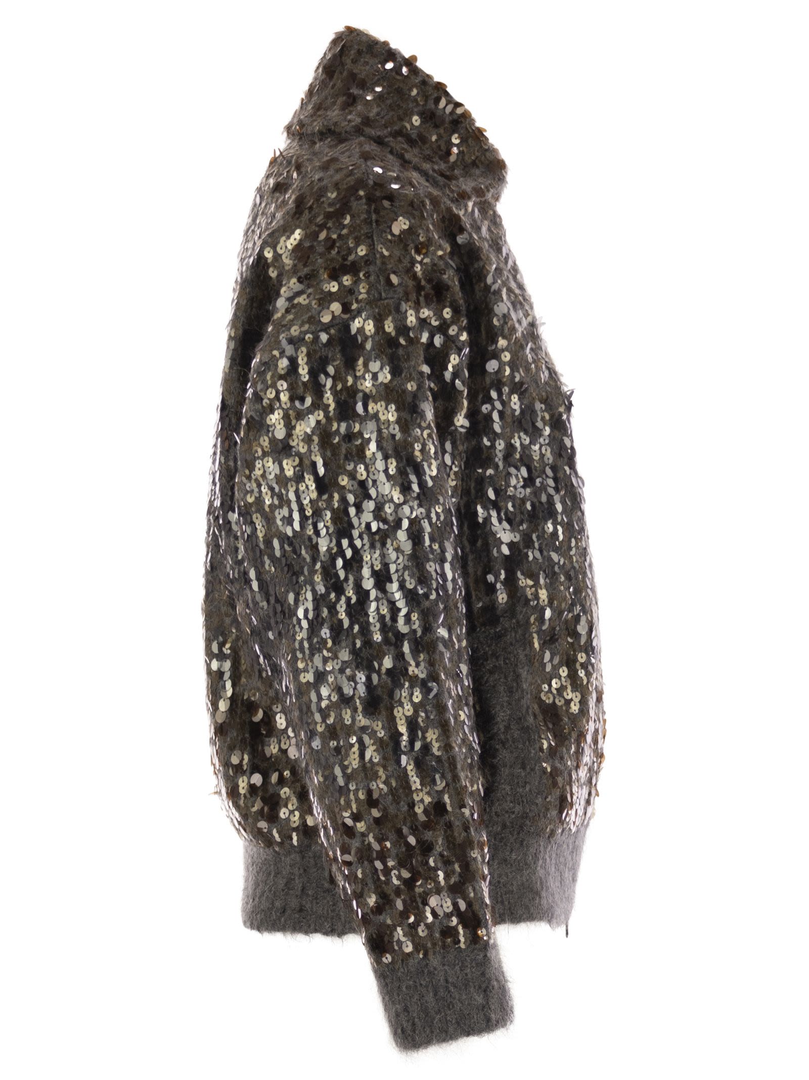 Brunello Cucinelli Women Dazzling Dégradé Embroidery Mohair And Wool Cardigan - DestGlow