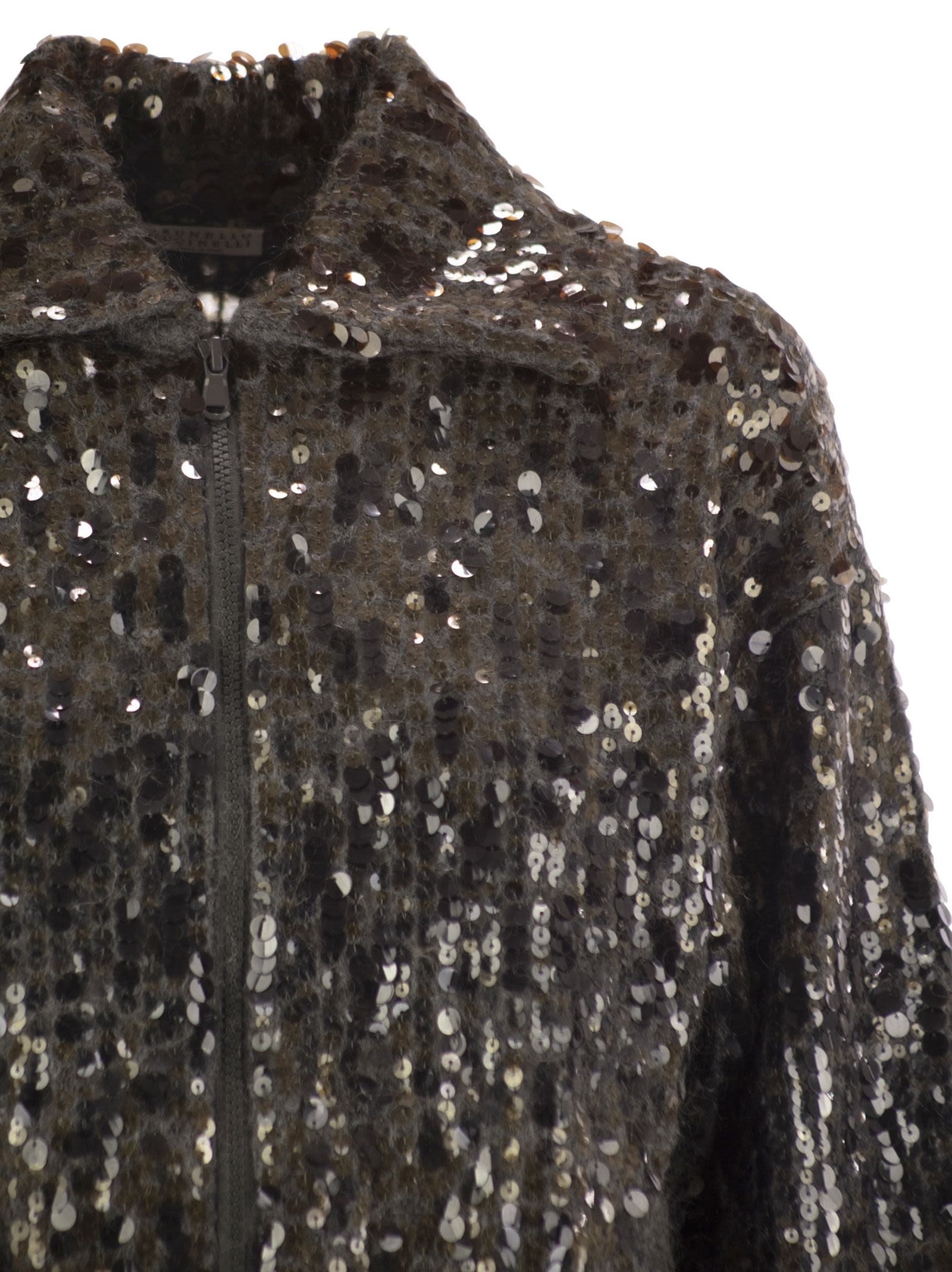 Brunello Cucinelli Women Dazzling Dégradé Embroidery Mohair And Wool Cardigan - DestGlow