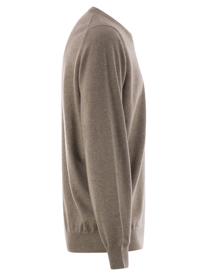 Brunello Cucinelli Men Pure Cashmere Crew-Neck Sweater by Luosophy