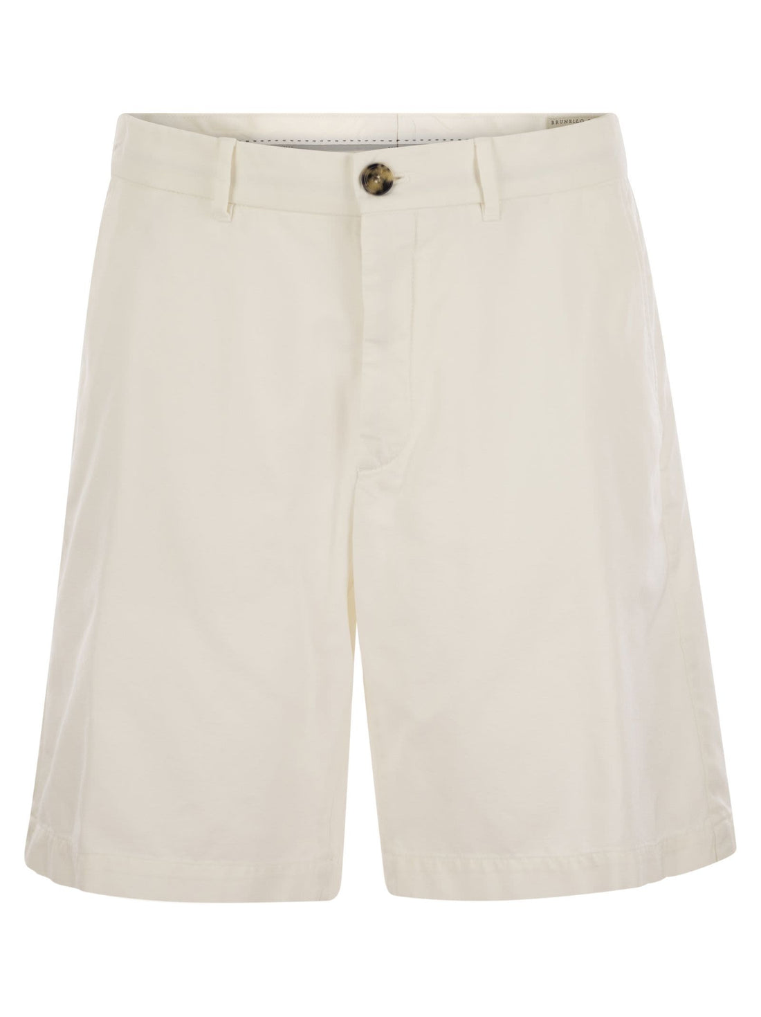 Brunello Cucinelli Men Cotton Gabardine Bermuda Shorts by Luosophy