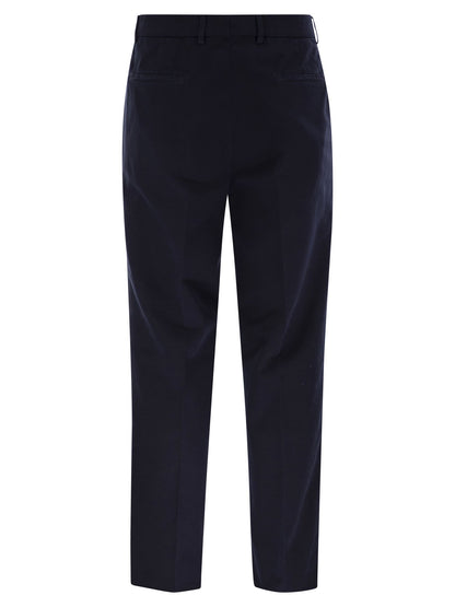 Brunello Cucinelli Men Leisure Fit Trousers In Garment-Dyed Cotton Velvet With Darts by Luosophy