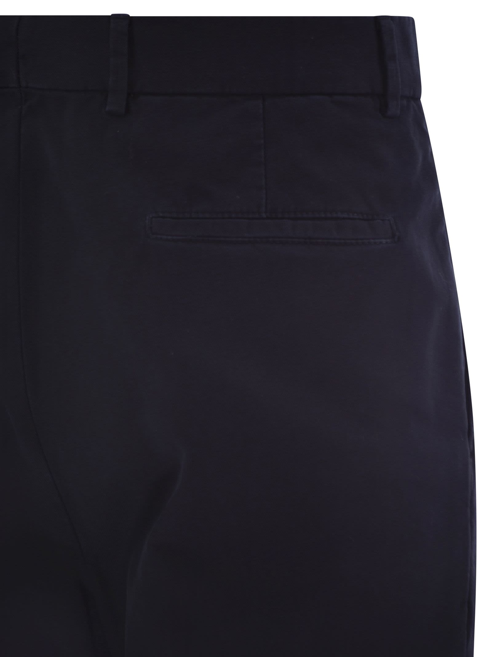 Brunello Cucinelli Men Leisure Fit Trousers In Garment-Dyed Cotton Velvet With Darts by Luosophy