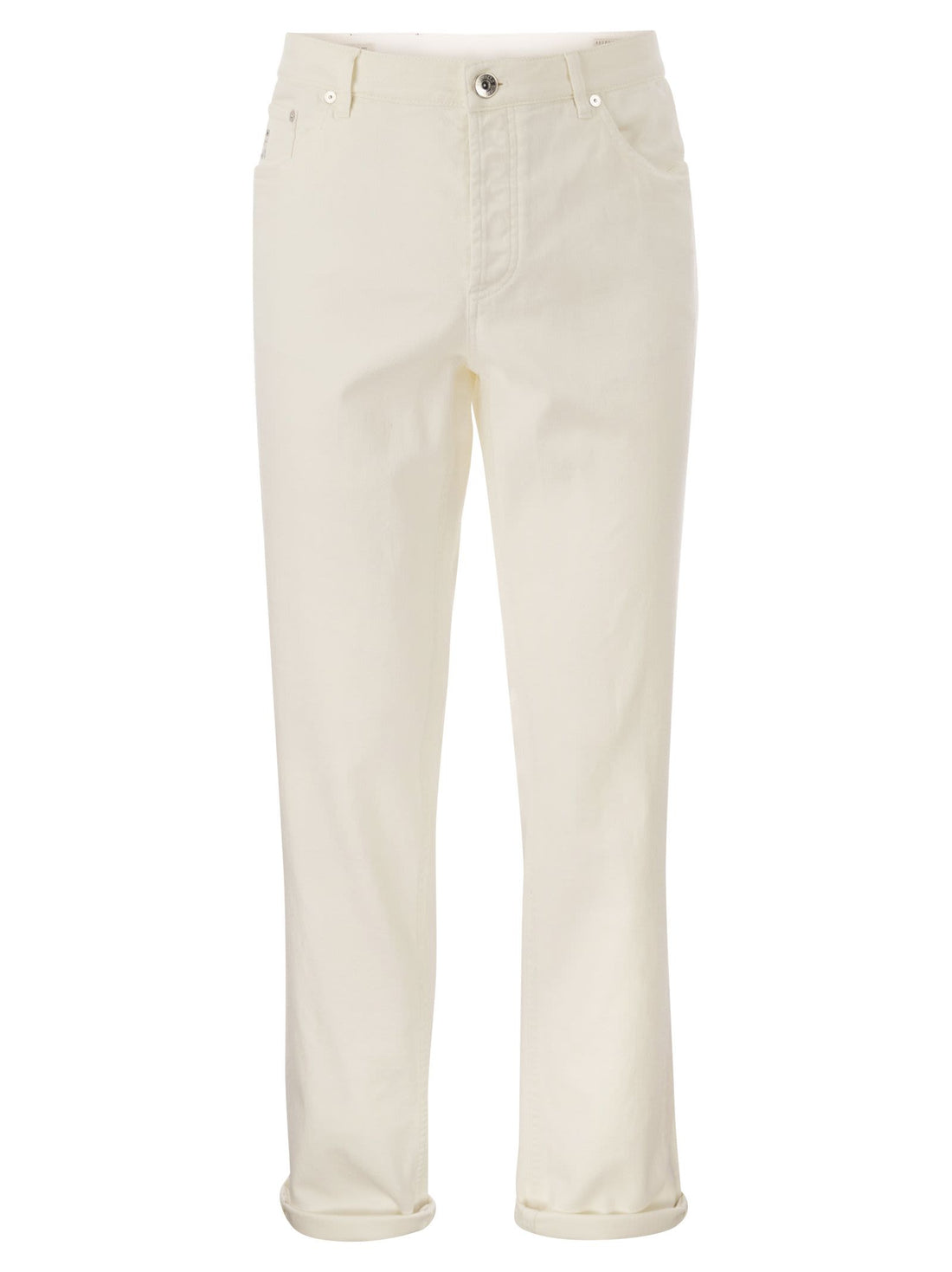 Brunello Cucinelli Men Five-Pocket Traditional Fit Trousers In Light Comfort-Dyed Denim by Luosophy