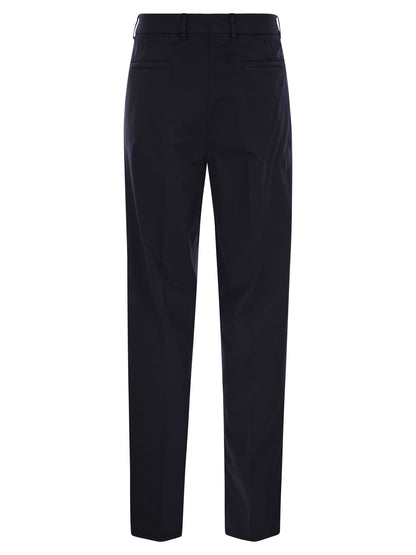 Brunello Cucinelli Men Garment-Dyed Leisure Fit Trousers In American Pima Comfort Cotton With Pleats by Luosophy