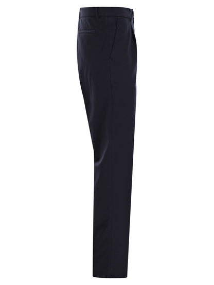 Brunello Cucinelli Men Garment-Dyed Leisure Fit Trousers In American Pima Comfort Cotton With Pleats by Luosophy