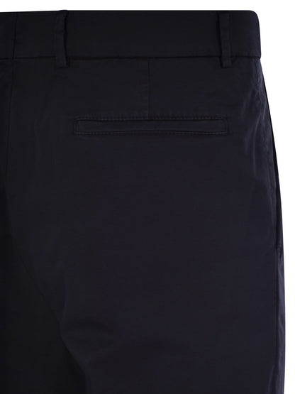 Brunello Cucinelli Men Garment-Dyed Leisure Fit Trousers In American Pima Comfort Cotton With Pleats by Luosophy