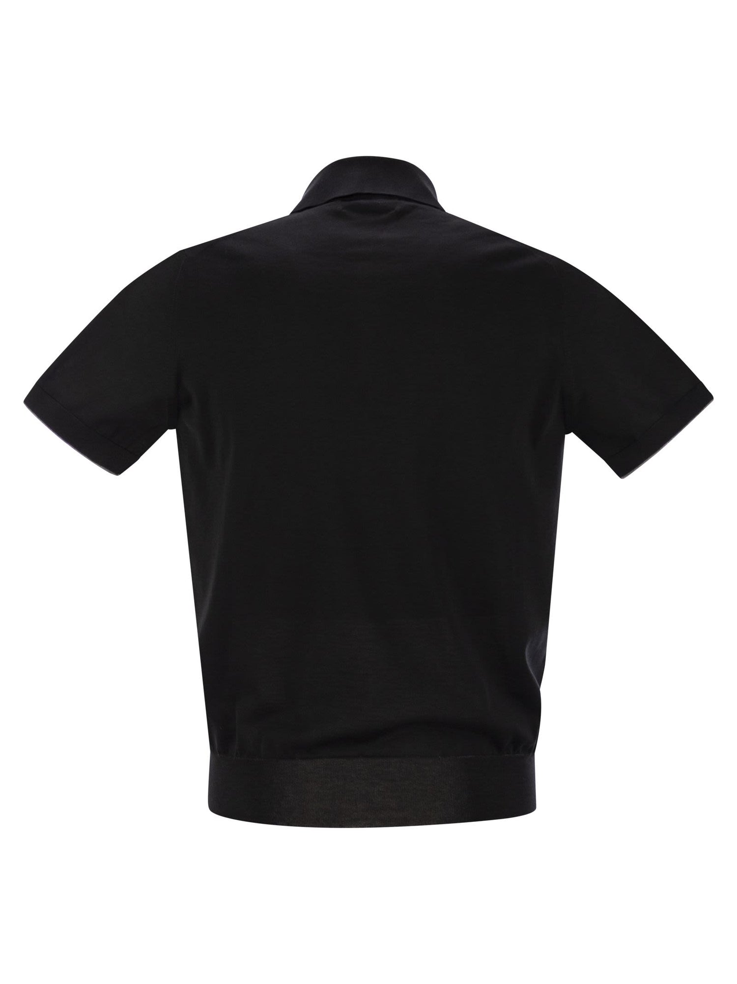Brunello Cucinelli Men Lightweight Cotton Knit Polo Shirt by Luosophy