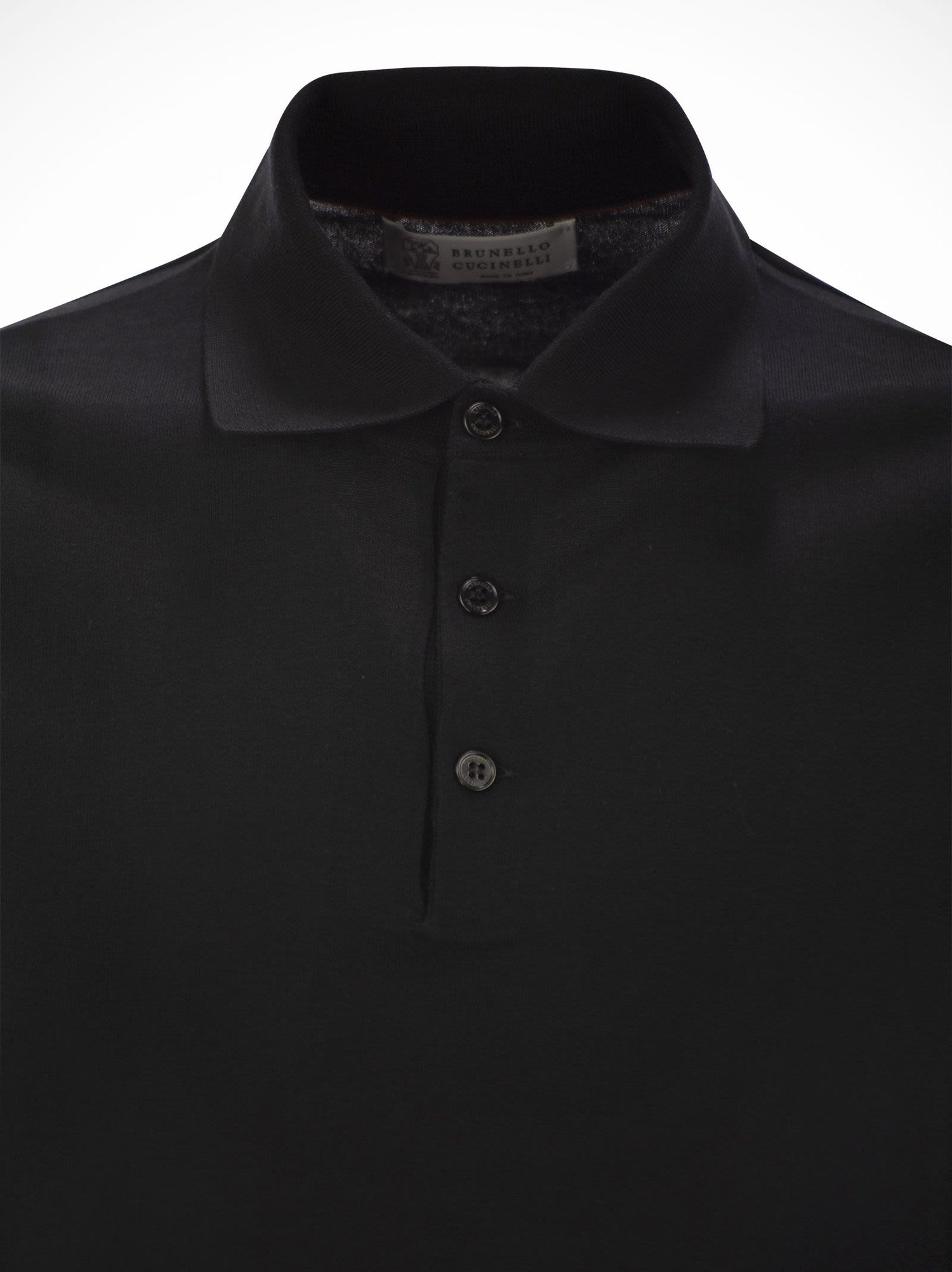 Brunello Cucinelli Men Lightweight Cotton Knit Polo Shirt by Luosophy