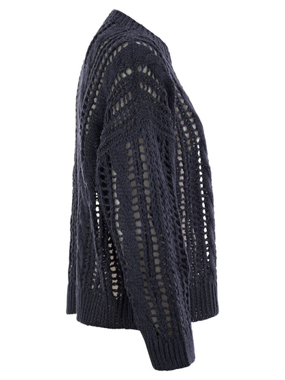 Brunello Cucinelli Women Cable &amp; Mesh Jute And Cotton Jersey by Luosophy
