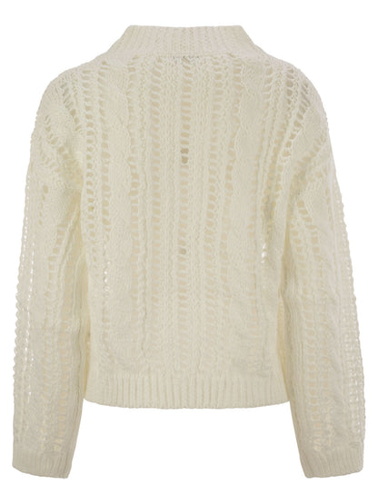 Brunello Cucinelli Women Cable &amp; Mesh Jute And Cotton Jersey by Luosophy
