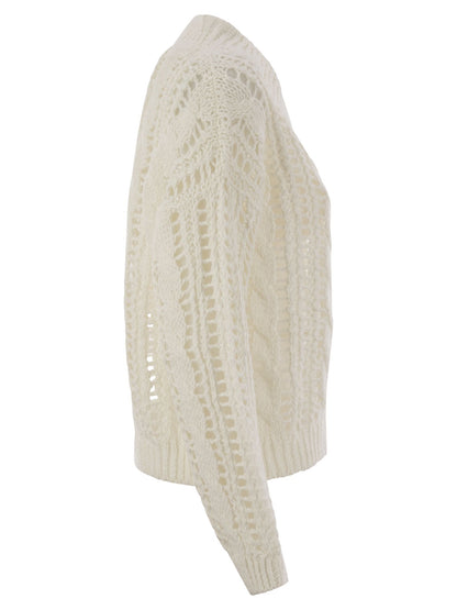 Brunello Cucinelli Women Cable &amp; Mesh Jute And Cotton Jersey by Luosophy