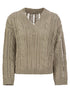 Brunello Cucinelli Women Cable & Mesh Jute And Cotton Jersey by Luosophy