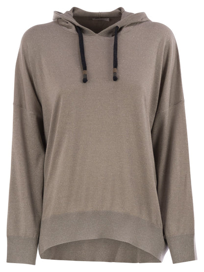 Brunello Cucinelli Women Sparkling Cashmere And Silk Sweatshirt by Luosophy