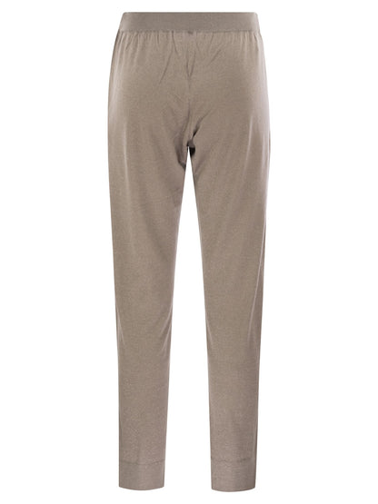 Brunello Cucinelli Women Sparkling Lightweight Cashmere And Silk Trousers by Luosophy