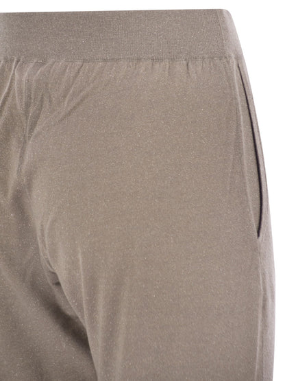 Brunello Cucinelli Women Sparkling Lightweight Cashmere And Silk Trousers by Luosophy