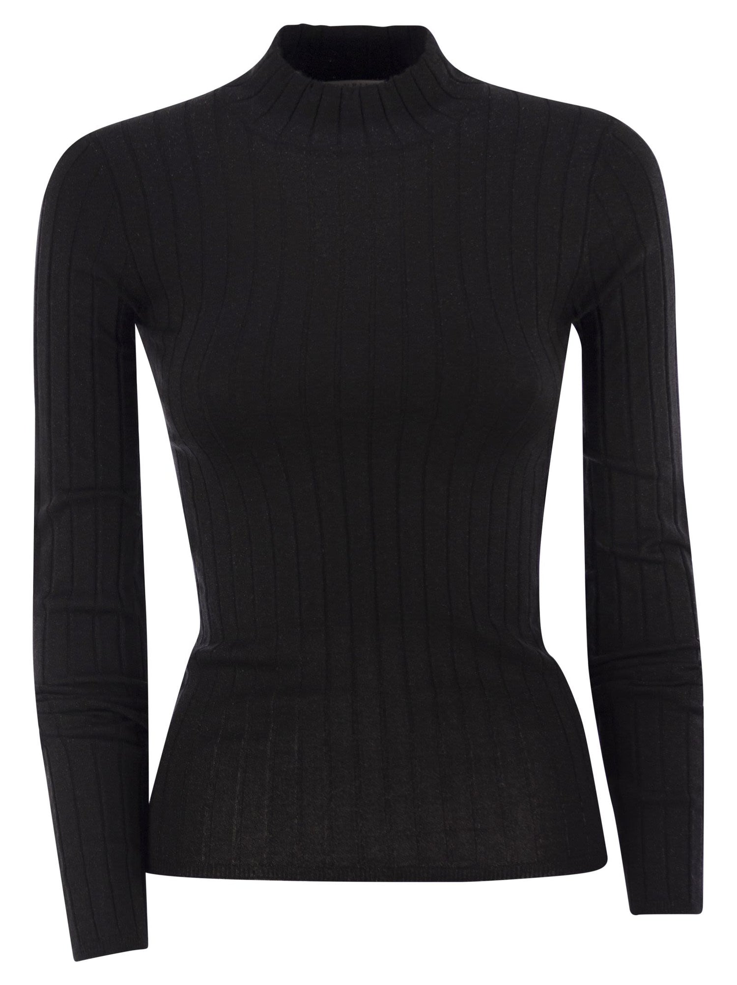 Brunello Cucinelli Women Lightweight Cashmere And Silk Broad Rib Sweater by Luosophy