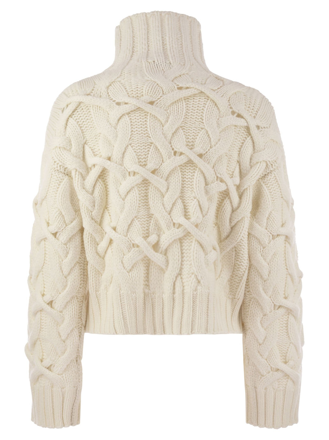 Brunello Cucinelli Women Braided High-Necked Cashmere Sweater by Luosophy