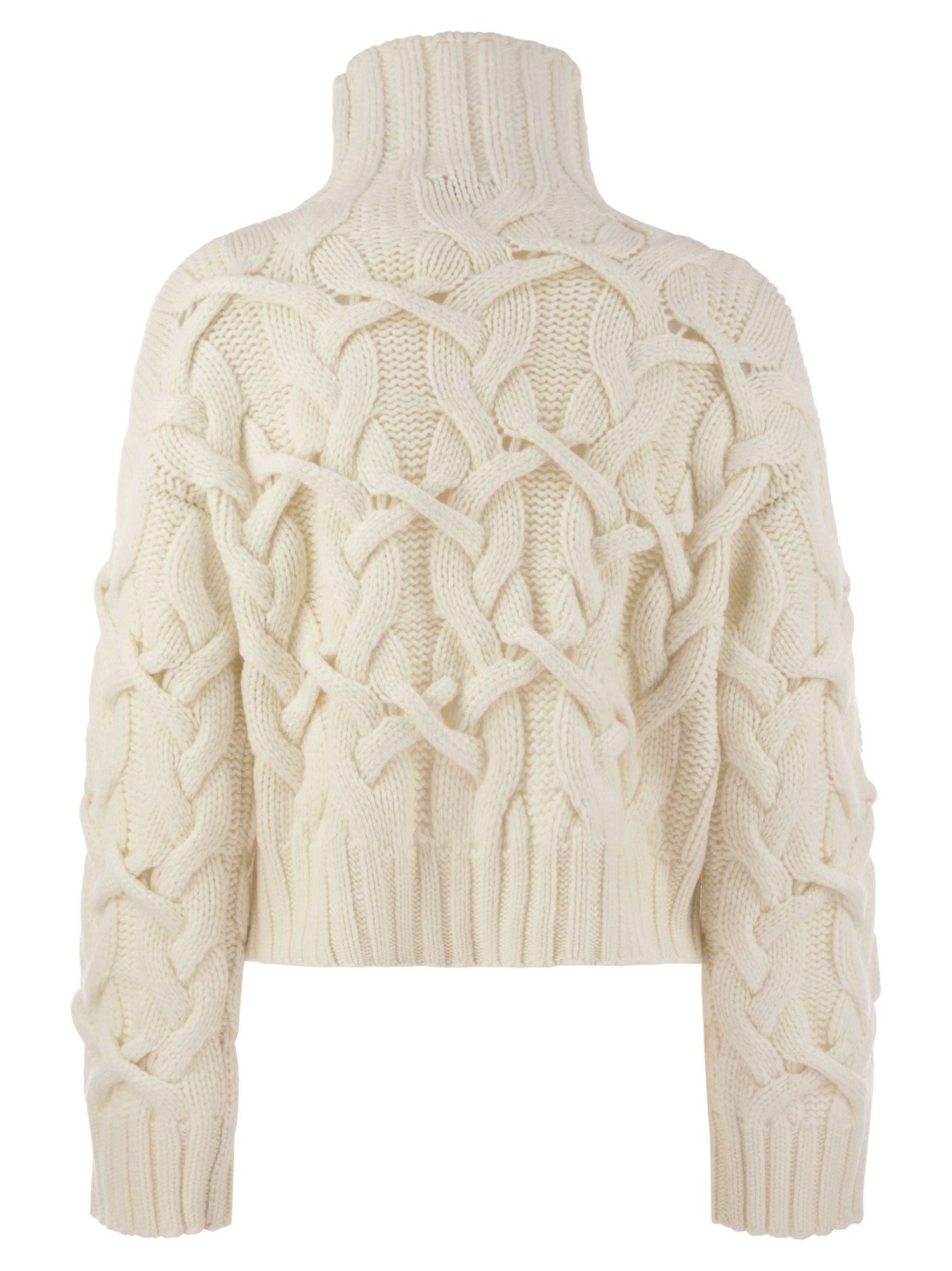 Brunello Cucinelli Women Braided High-Necked Cashmere Sweater by Luosophy