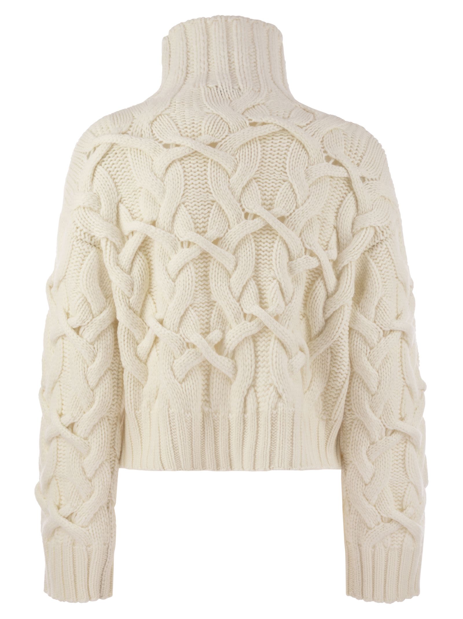 Brunello Cucinelli Women Braided High-Necked Cashmere Sweater by Luosophy