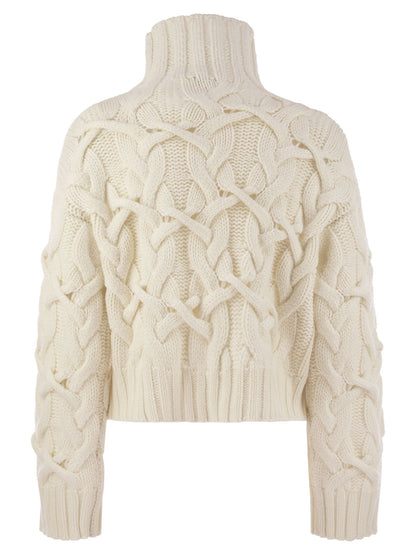 Brunello Cucinelli Women Braided High-Necked Cashmere Sweater by Luosophy