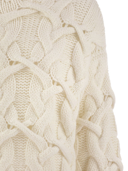 Brunello Cucinelli Women Braided High-Necked Cashmere Sweater by Luosophy