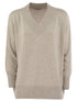 Brunello Cucinelli Women Cashmere And Silk Sweater With Micro Sequins by Luosophy