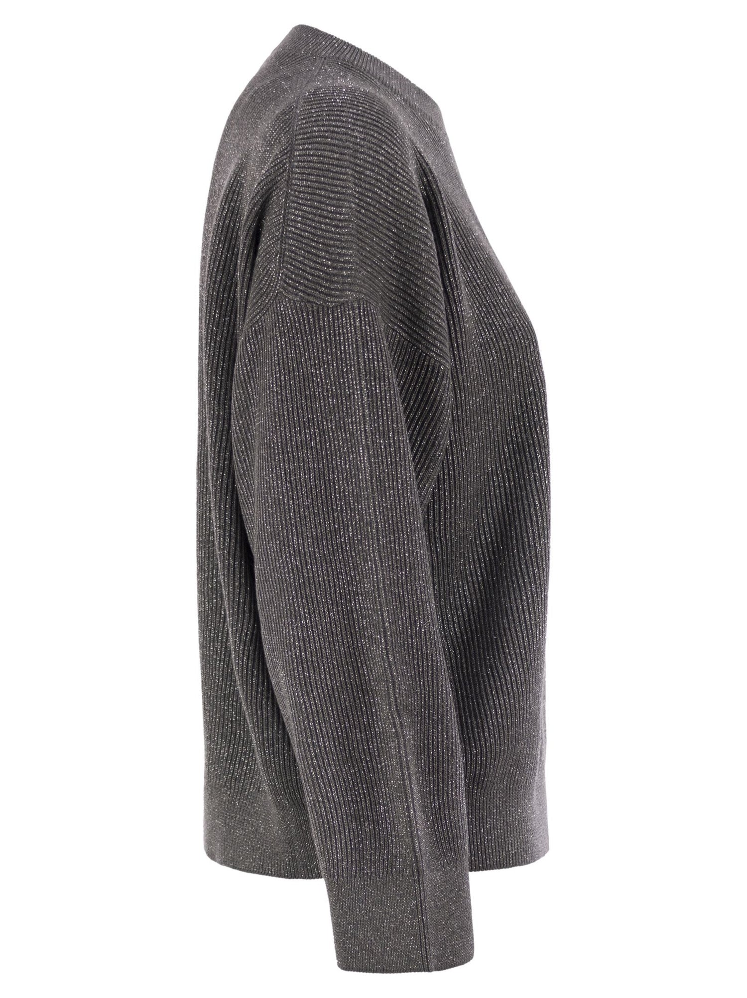 Brunello Cucinelli Women Cotton And Viscose Rib Sweater by Luosophy