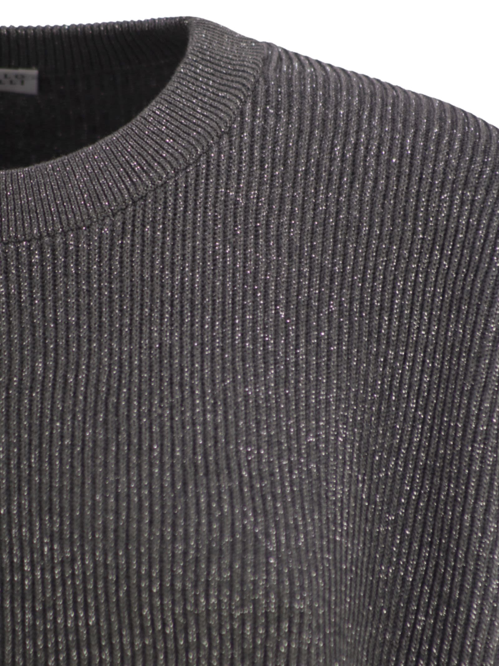 Brunello Cucinelli Women Cotton And Viscose Rib Sweater by Luosophy