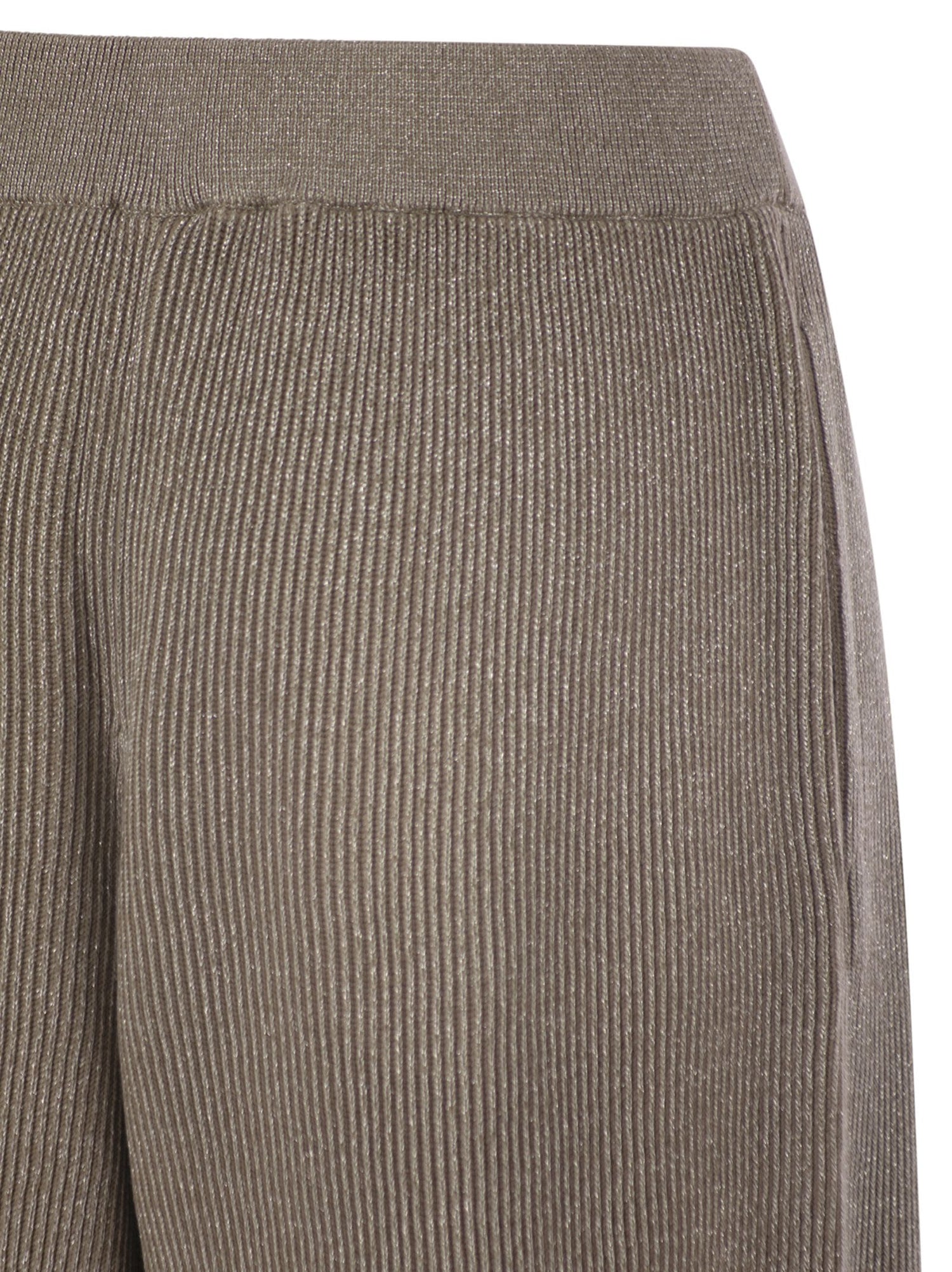 Brunello Cucinelli Women English Rib Cotton And Viscose Pants by Luosophy