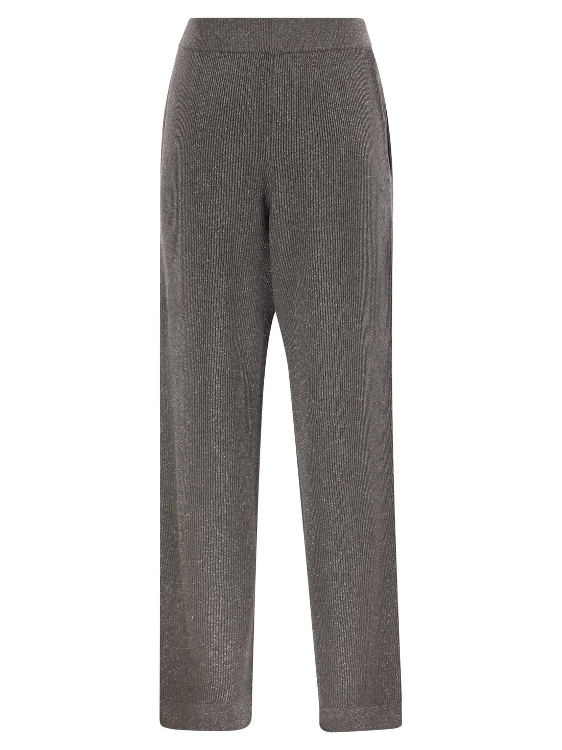 Brunello Cucinelli Women English Rib Cotton And Viscose Pants by Luosophy