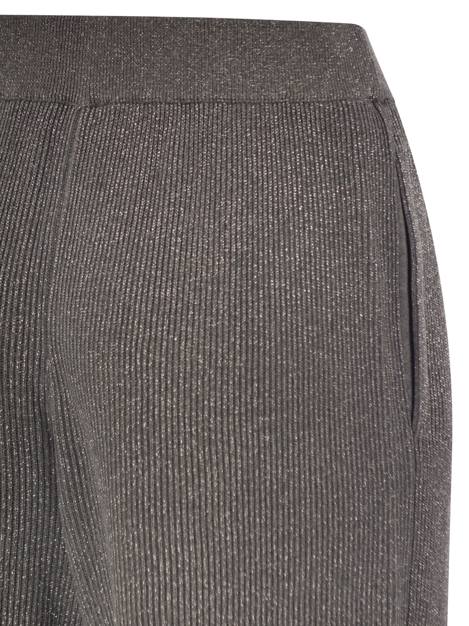 Brunello Cucinelli Women English Rib Cotton And Viscose Pants by Luosophy