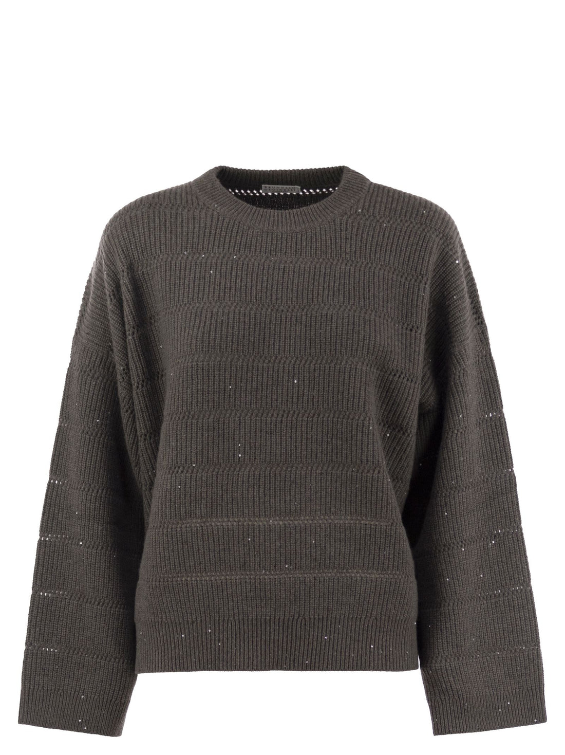 Brunello Cucinelli Women Cashmere And Wool Crew-Neck Sweater by Luosophy