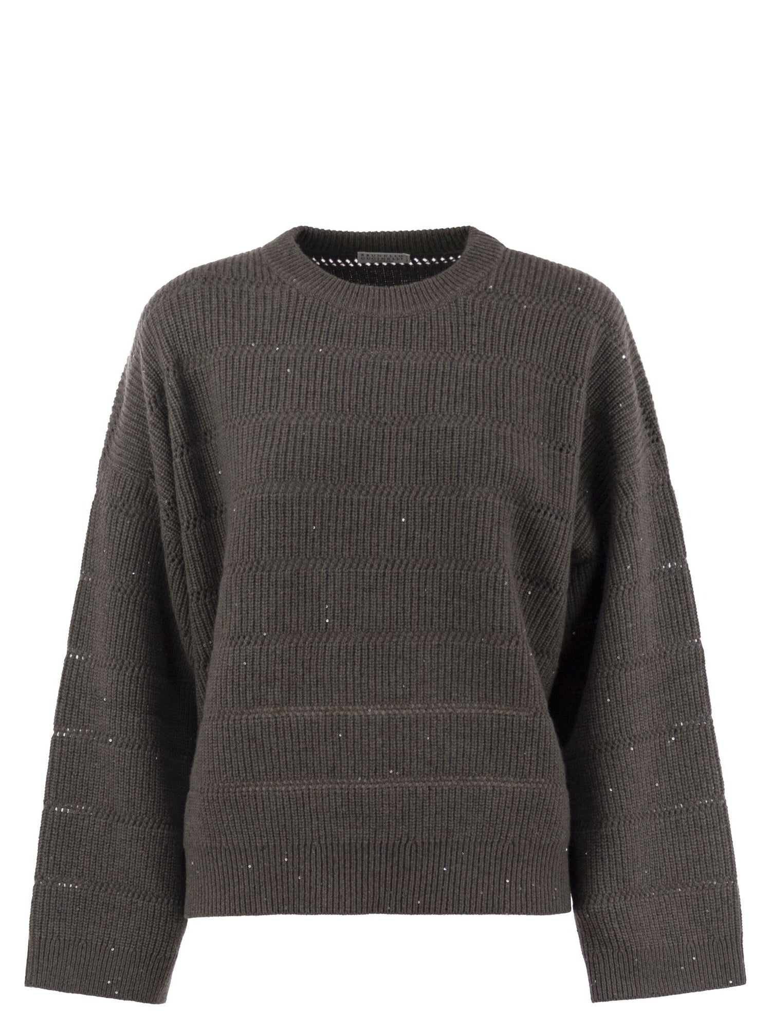 Brunello Cucinelli Women Cashmere And Wool Crew-Neck Sweater by Luosophy