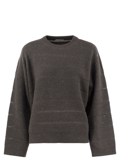 Brunello Cucinelli Women Cashmere And Wool Crew-Neck Sweater by Luosophy