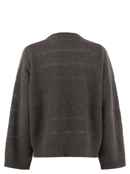 Brunello Cucinelli Women Cashmere And Wool Crew-Neck Sweater by Luosophy