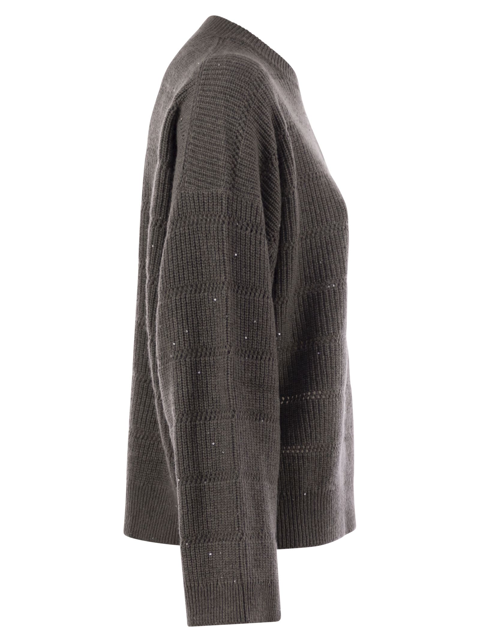 Brunello Cucinelli Women Cashmere And Wool Crew-Neck Sweater by Luosophy